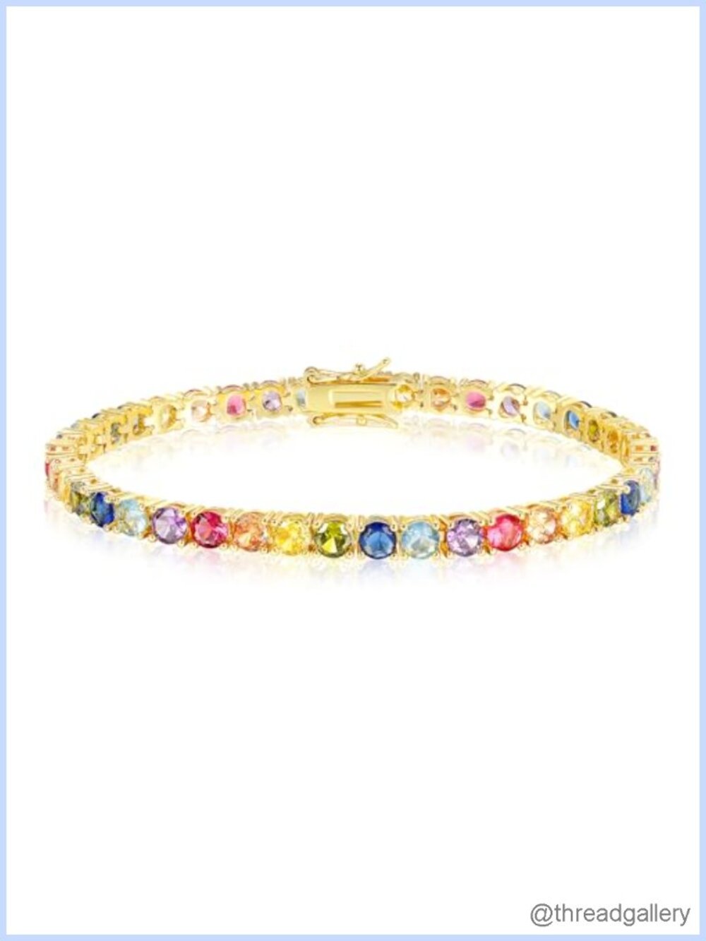 18K Gold Plated Tennis Bracelet with Cubic Zirconia - Elegant 4mm